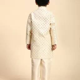 Pro-Ethic Style Developer Kids Cream Embellished Full Sleeves Kurta with Pants image 2
