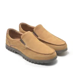 Woodland Men's Camel Slip-On Shoes image 2