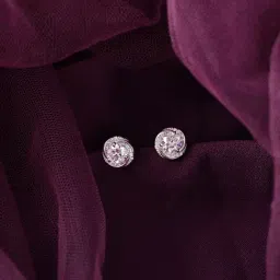 Clara 925 Silver Platinum Plated Swiss Zirconia Renzo Designer Earrings for Women-picture-33