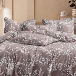 Ariana Tivoli Floral Pink 140 TC Microfiber Superking Bedsheet With 2 Pillow Covers-picture-47