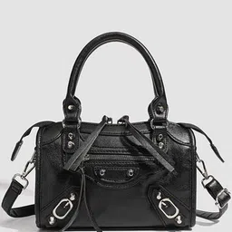 CORSICA Women Solid Structured Buckle Detail Handheld Bag-picture-46
