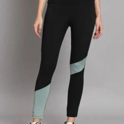 COLOR CAPITAL Black Slim Fit High Rise Tights-picture-19