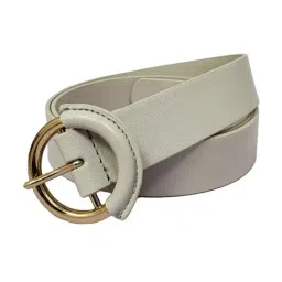 BELWABA Grey Textured Leather Casual Belt for Women-image-14