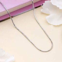 Zavya 925 Sterling Silver Majestic Serpent Plating Silver Snake Chain with Lobster Claw-picture-15
