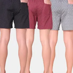 Urban Scottish Multi Cotton Regular Fit Printed Boxers (Pack Of 3) image 2