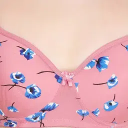 AROUSY Pink Cotton Printed Everyday Bra image 5