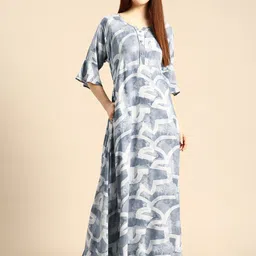 NIGHTSPREE Abstract Printed Maxi Nightdress image 5