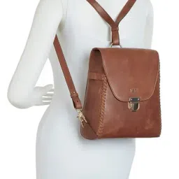 Tohl Tan Distressed Leather Backpack image 5