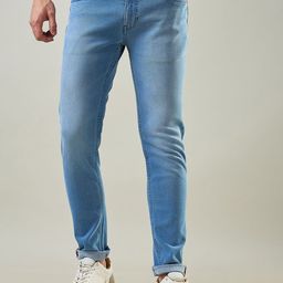 TIM PARIS Hugo Men Original Skinny Fit Mid-Rise Light Fade Stretchable Jeans-picture-1