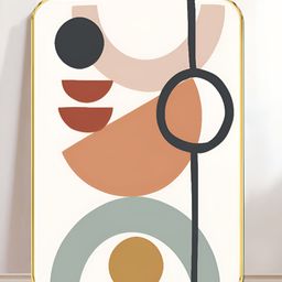 Livin'luxe White & Blue Minimalist Mid-Century Wooden Wall Art-picture-12