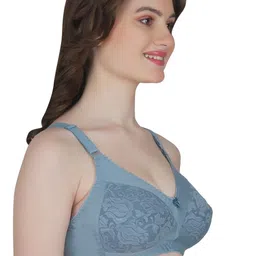 Eve's Beauty Floral Full Coverage Non Padded Lace Minimizer Bra With All Day Comfort image 3