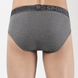 Sporto by Macho Men Pack Of 4 Cotton Basic Briefs Sporto_M1010-A1-CH1-Dnm1-M1-L image 5
