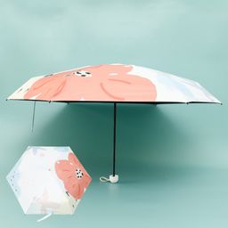 fab n funky Kids Umbrella with Floral Print - White & Pink-picture-15
