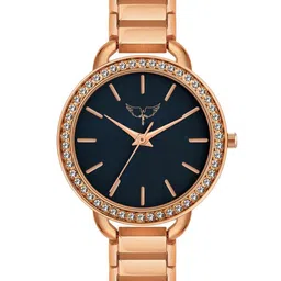 WHITE BIRD Women Brass Embellished Dial & Bracelet Style Straps Analogue Watch JK-130 Rose D Blue-image-43
