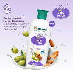 Himalaya Baby Lotion with Olive & Almond Oil for Nourishment & Softening - 600 ml image 2