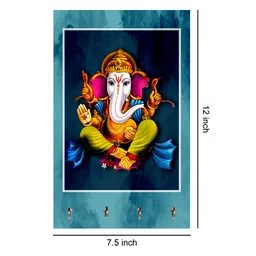 999Store Stylish Wood Wall Mount Decorative Key Holder - Decorative Ganesha image 4