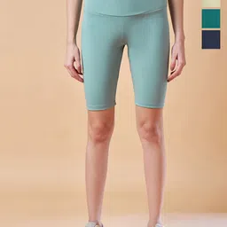 COLOR CAPITAL Women Pack of 4 Ankle-Length Fly Dry Cycling Shorts-image-44