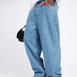 glitchez Men Modern Touch Loose Cropped Fit Jeans image 1