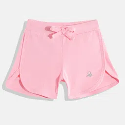 United Colors of Benetton Girls Mid-Rise Brand Logo Detail Regular Shorts-picture-53