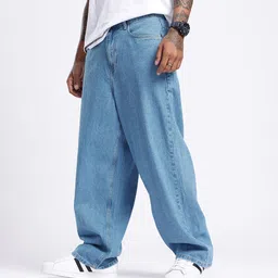 glitchez Men Modern Touch Loose Cropped Fit Jeans image 2