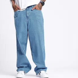 glitchez Men Modern Touch Loose Cropped Fit Jeans image 3
