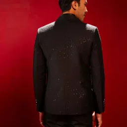 Vastramay Black Regular Fit Embellished Blazer image 2