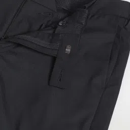 Arrow Black Regular Fit Self Pattern Trousers image 5