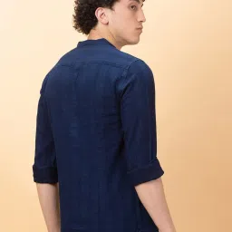 Being Human Navy Slim Fit Shirt image 2