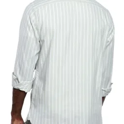 Tommy Hilfiger Green Regular Fit Striped Shirt image 2