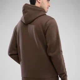 Spykar Brown Regular Fit Hooded Sweatshirt image 2