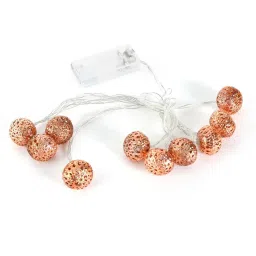 @home Brown Plastic 10-In-1 Festiva Sphere String Light image 5