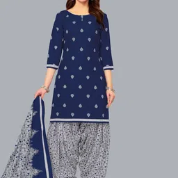 shree jeenmata collection Floral Printed Pure Cotton Unstitched Dress Material-picture-38