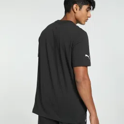 Puma Black Cotton Regular Fit Printed T-Shirt image 2