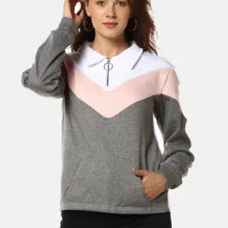 Campus Sutra Grey Full Sleeves Sweatshirt-image-22