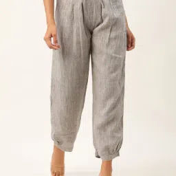Rooted Greyish Blue Textured Trousers-picture-20