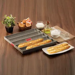 HAZEL Grey Aluminium Long Bread Baking Tray - Set of 1-image-54
