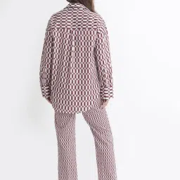 RAREISM Brown Cotton Printed Trousers image 2