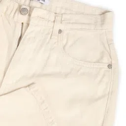 U.S. Polo Assn. White Cotton Flared Fit Jeans image 5