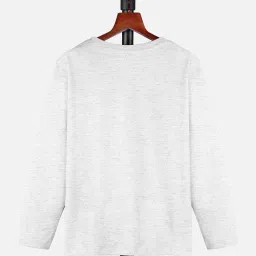 HELLCAT Girls Grey Melange Printed Full Sleeves T-Shirt image 2