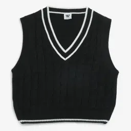 Y&F Kids by Westside Black Knit-Textured Sweater-image-77