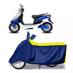 Auto Pearl Bike Cover for Hero Electric Max (Yellow & Blue)-picture-39