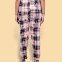 Kryptic Peach & Maroon Cotton Relaxed Fit Printed Lounge Pant - Pack of 2 image 2