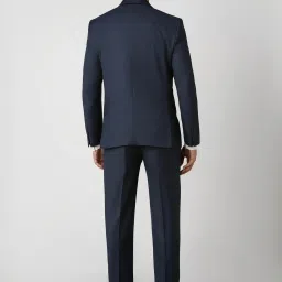 Van Heusen Navy Slim Fit Self Pattern Two Piece Suit image 2