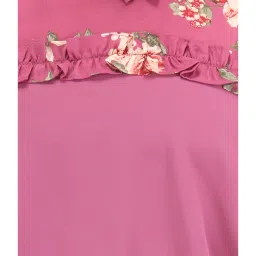 Cutecumber Kids Mauve Floral Print Full Sleeves Top image 5