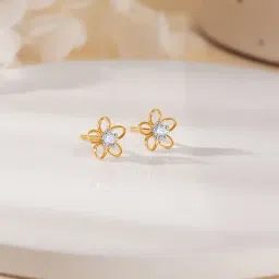 GIVA 14K Gold Ornate Springtime Lab Grown Diamond Earrings for Women-image-18