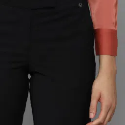 Allen Solly Black Regular Fit Mid rise Trousers image 5