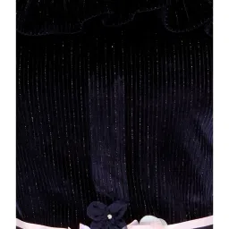 Cutecumber Kids Navy Embellished Full Sleeves Dress image 5