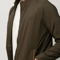 showoffff SHOWOFF Olive Slim Fit Jacket image 5