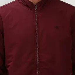 showoffff SHOWOFF Maroon Slim Fit Jacket image 5