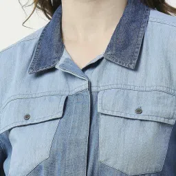 Pepe Jeans Blue Cotton Color-Block Shirt image 5
